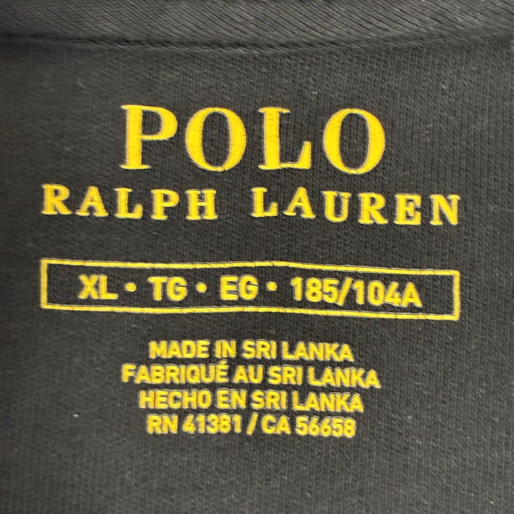 Polo Ralph Lauren Men’s XL Black Full Zip Track Jacket Pony Logo Bomber - Picture 2 of 8